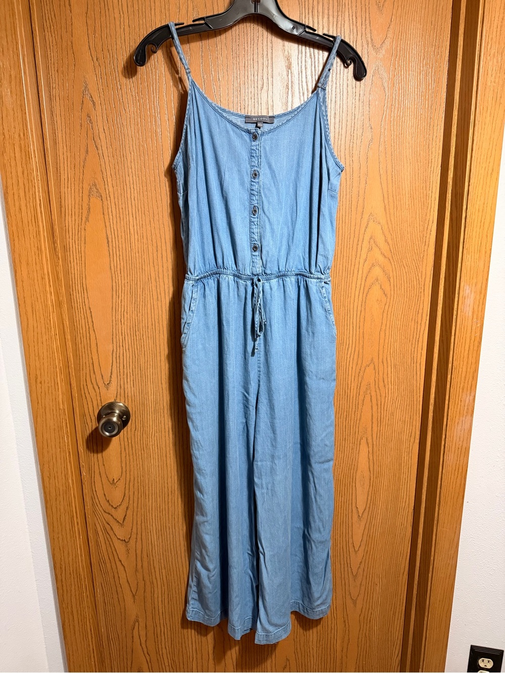 BE COOL Light Blue Chambray Jumpsuit